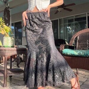 Yoly Munoz Black Lace Skirt